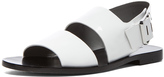 Thumbnail for your product : Alexander Wang Eva Leather Flat Sandals in Peroxide