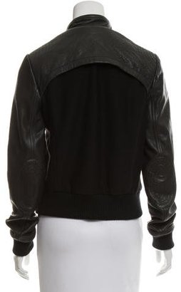 Theory Mock Neck Leather Jacket w/ Tags