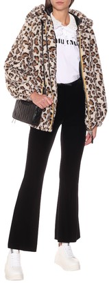 Miu Miu Leopard print fleece hoodie