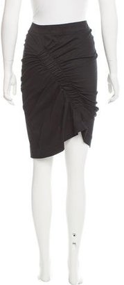 Preen Asymmetrical Ruche-Accented Skirt