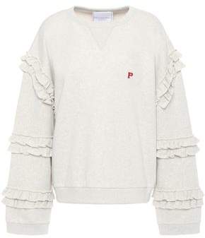 Philosophy di Lorenzo Serafini Ruffle-trimmed French Cotton-terry Sweatshirt
