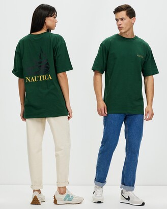 Nautica Green Printed T-Shirts - Ratcher Tee - Unisex - Size S at The Iconic