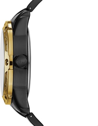 Sean John Men's Goldtone Black Bracelet Watch