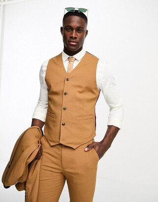 ASOS DESIGN Men's Brown Suits