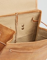 Thumbnail for your product : Reclaimed Vintage Inspired Leather Backpack In Tan