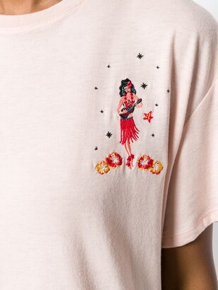 Alanui fringed embroidered T-shirt