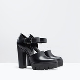 Thumbnail for your product : Zara 29489 High Heel Track Sole Shoes