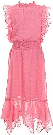 Ava & Yelly Ava Yelly Big Girls Sleeveless Clip Dot Hankey Maxi Dress