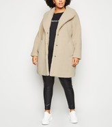 Thumbnail for your product : New Look Curves Teddy Longline Coat