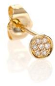 Thumbnail for your product : Sydney Evan Diamond & 14K Yellow Gold Tiny Disc Single Stud Earring