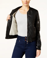 Thumbnail for your product : Madden Girl Faux-Leather Bomber Jacket
