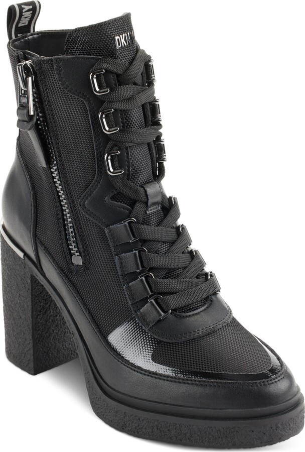 DKNY Toia Lace-Up Zip Booties - ShopStyle
