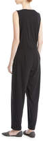 Thumbnail for your product : Eileen Fisher Petite Sleeveless Drawstring-Waist Jumpsuit
