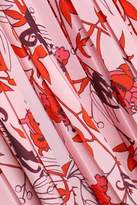 Thumbnail for your product : Markus Lupfer Floral-print Silk Crepe De Chine Midi Skirt