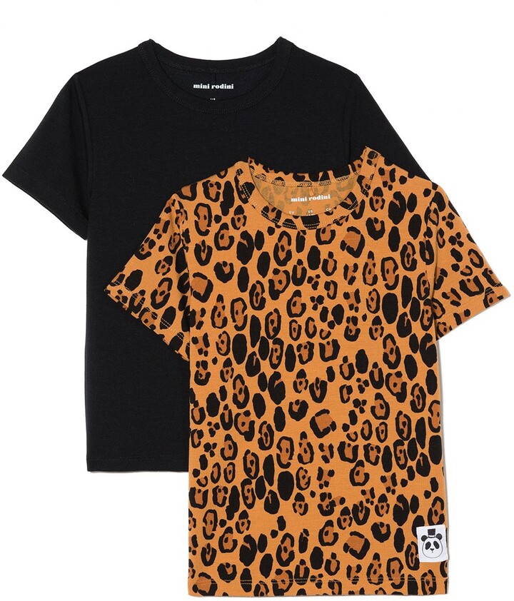 Little Girl's T Shirts and Leggings 2 Piece Set  Animal Print Leopard Cotton NWT 