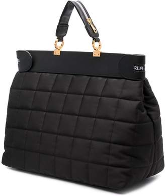 Furla quilted logo tote