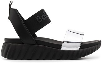 Baldinini Logo-Strap Flatform Sandals