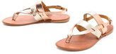 Thumbnail for your product : Joie a la Plage Positano Metallic Flat Sandals