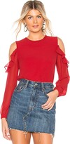 Thumbnail for your product : About Us Naya Ruffle Shoulder Blouse