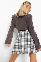 Thumbnail for your product : boohoo Check Jersey A-line Mini Skirt