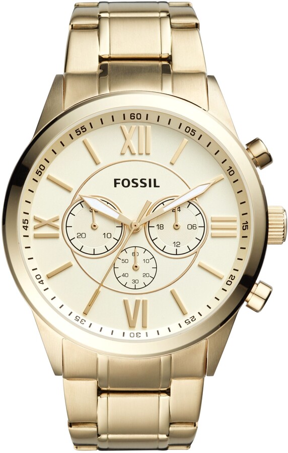 fossil gold watch mens