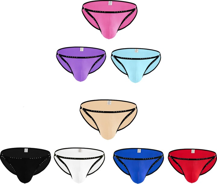 Faringoto Men Soft Ice Silk Underwear Ultra Thin Large Pouch Men's