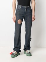Thumbnail for your product : Off-White Hands-Off distressed jeans