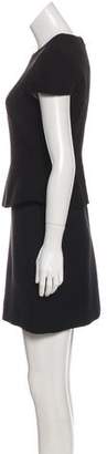 Alexander McQueen Short Sleeve Mini Dress Black Short Sleeve Mini Dress