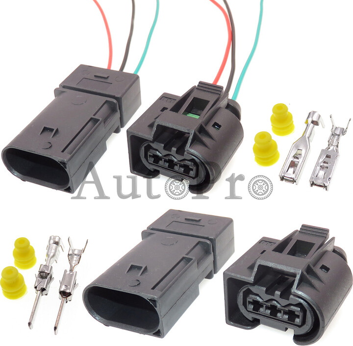 1 Set 3 Hole 22140492050 09441311 50290970 1-968433-2 1-968408-2 AC Assembly Auto Sealed Wire Socket Car ABS Plug For Benz BMW