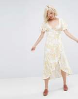 Thumbnail for your product : MinkPink Paradise Floral Waterfall Wrap Dress