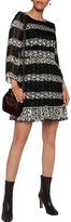 Thumbnail for your product : Anna Sui Two-Tone Printed Silk-Blend Jacquard Mini Dress