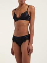 Thumbnail for your product : Dolce & Gabbana Chantilly-lace And Silk-blend Satin Briefs - Womens - Black