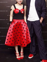 Thumbnail for your product : Choies Mickey Cut Out A-line Midi Skirt