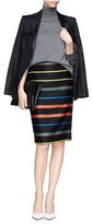 Thumbnail for your product : Nobrand Basket weave stripe pencil skirt