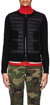 Moncler Women's Down-Quilted & Wool Sweater - Black