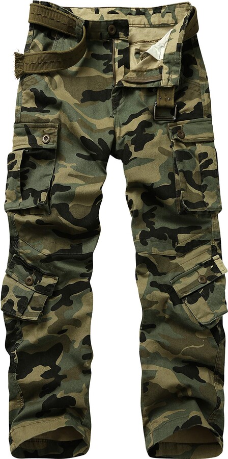 Jessie Kidden Men's Combat Camo Cargo Trousers Camouflage Army Military ...