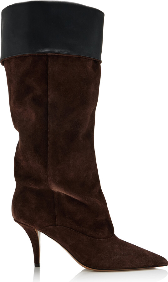 Paris Texas Ines Reverse Suede Mid-Calf Boots