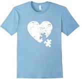 Thumbnail for your product : Unique Autism Awareness Heart Puzzle Shirt Autism T-Shirt