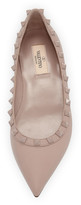 Thumbnail for your product : Valentino Rockstud Smooth Calf Leather Ballet Flats