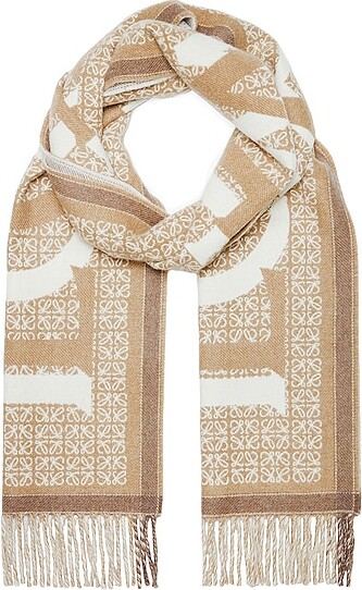 Loewe Women's Love Scarf in Wool and Cashmere - White - Scarves