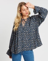 Thumbnail for your product : Cotton On Peasant Frill Long Sleeve Fashion Blouse