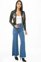 Thumbnail for your product : Forever 21 Frayed Wide-Leg Jeans
