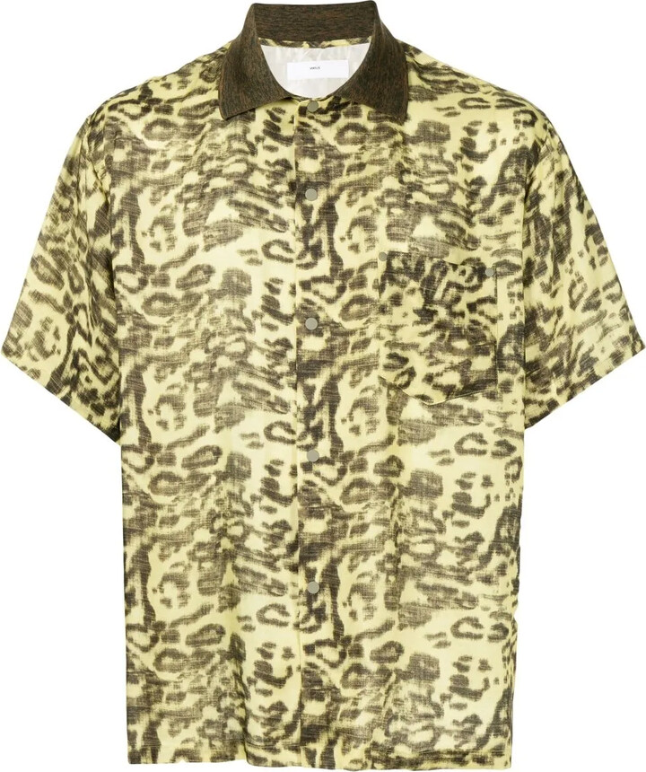 Toga Virilis Leopard Print Short-Sleeve Shirt