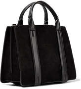 Thumbnail for your product : Theory West Mini Leather-trimmed Suede Tote - Black
