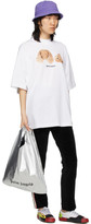 Thumbnail for your product : Palm Angels Silver Shiny Shopping Tote