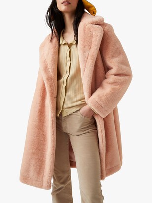 blush teddy bear coat