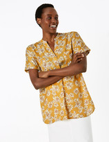 Thumbnail for your product : Marks and Spencer Floral V-Neck Short Sleeve Blouse