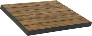 ERF, Inc. Teak Wood Table Top w/ Metal Edge