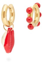 Thumbnail for your product : Timeless Pearly Mismatched Cowry-shell Gold-plated Earrings - Pink