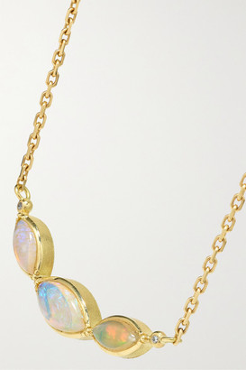 Brooke Gregson 18-karat Gold, Opal And Diamond Necklace
